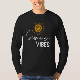 Summer Vibes Sun Illustration Sommerurlaub Sommer  T-Shirt
