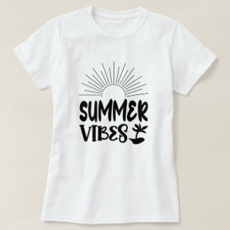 Summer Vibes Sun und Palm Tree Trendy T - Shirt