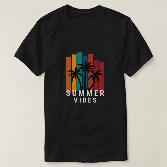 Summer Vibes Sunset Beach Men's T-Shirt | (Design vorne)