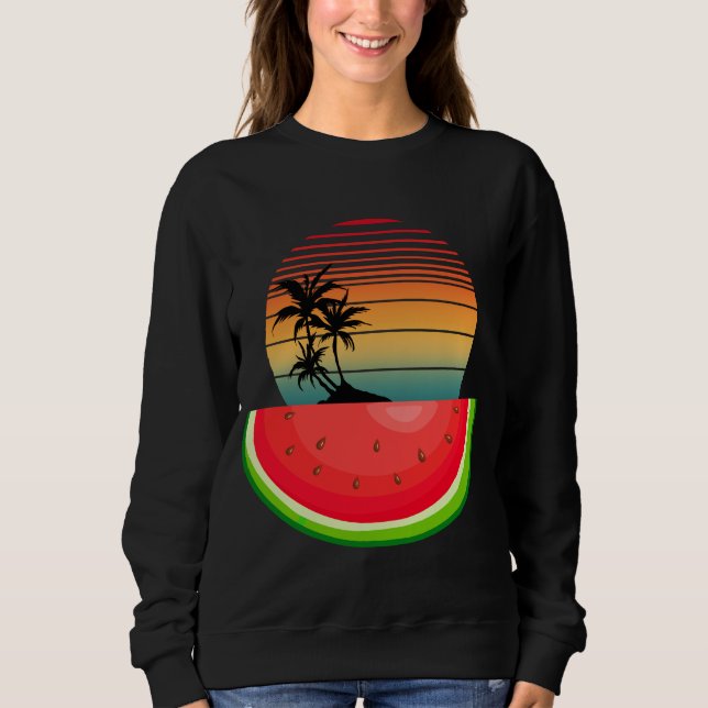 Summer Vibes Sunset Watermelon Sweatshirt (Vorderseite)