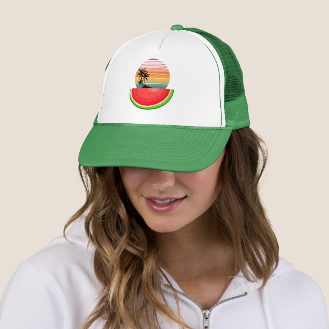 Summer Vibes Sunset Watermelon Truckerkappe (Beispiel)