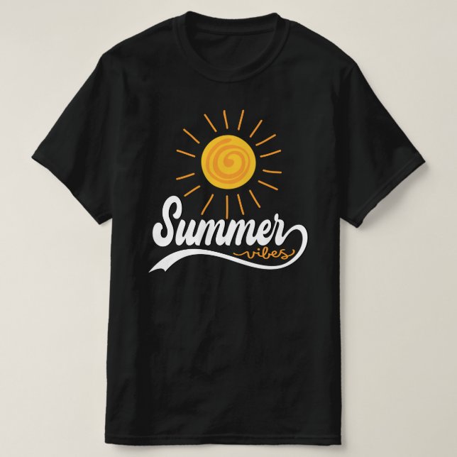 Summer Vibes - Sunshine Men Black T-Shirt (Design vorne)