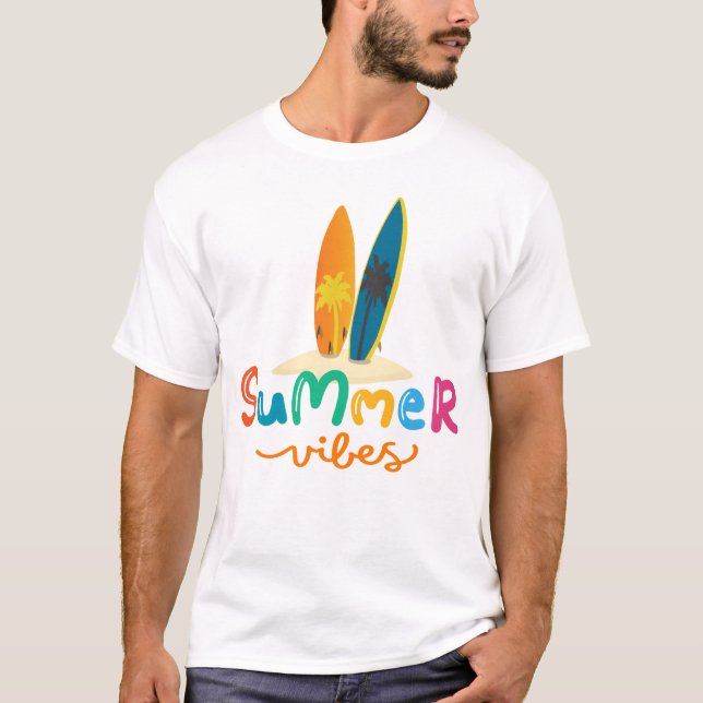 Summer Vibes Surfer Men T-Shirt (Vorderseite)