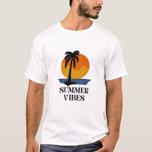 Summer Vibes T - Shirt - Coole Lässige Grafik
