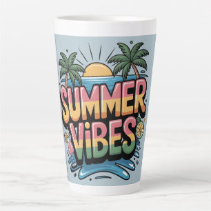 Summer Vibes Tropical Beach Milchtasse