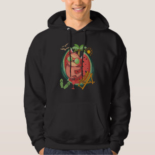 Summer Vibes Tropical Frucht Animal Sloth Watermel Hoodie