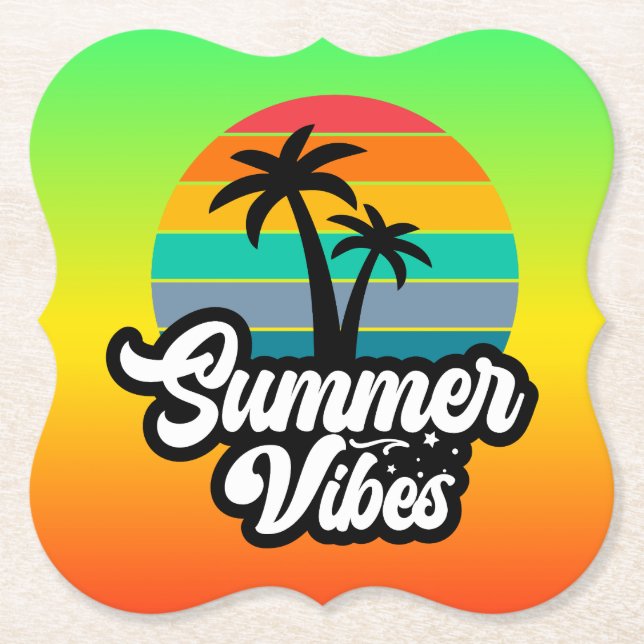 Summer Vibes Tropical Lake Scene-32922 Untersetzer (Vorderseite)