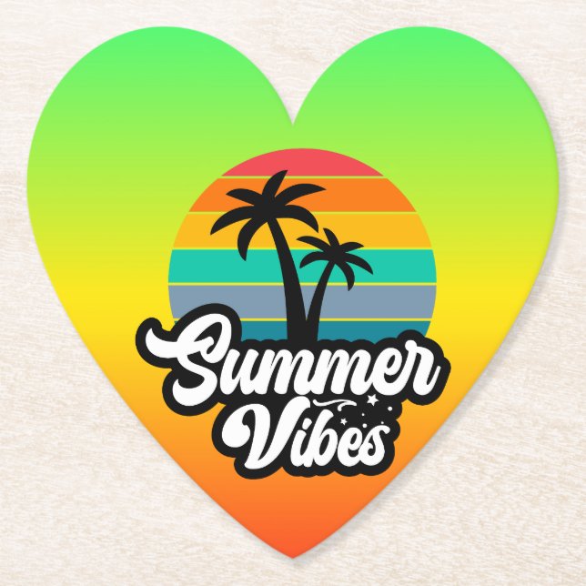 Summer Vibes Tropical Lake Scene-32922 Untersetzer (Vorderseite)