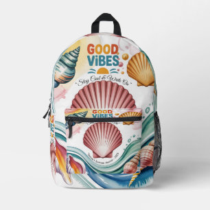 Summer Vibes Tropical Notebook Bedruckter Rucksack
