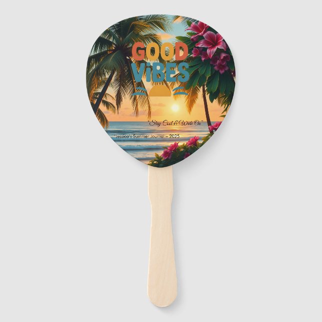 Summer Vibes Tropical Notebook Fächer (Vorderseite)