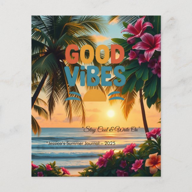 Summer Vibes Tropical Notebook Flyer (Vorne)