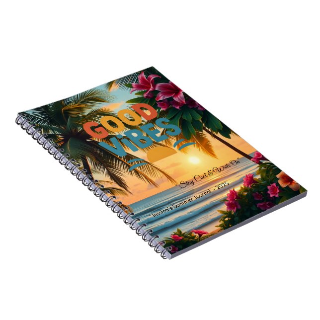 Summer Vibes Tropical Notebook Notizblock (Rechte Seite)