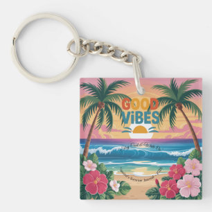 Summer Vibes Tropical Notebook Schlüsselanhänger
