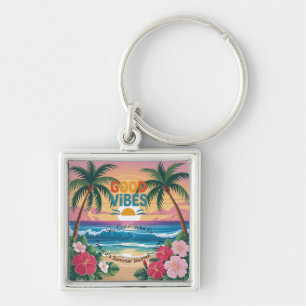 Summer Vibes Tropical Notebook Schlüsselanhänger