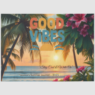 Summer Vibes Tropical Notebook Seidenpapier