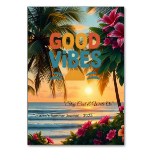 Summer Vibes Tropical Notebook Tischnummer