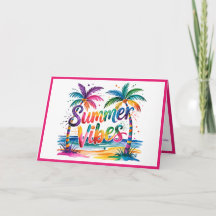 Summer Vibes Tropical Palm Tree Ozean farbenfroh