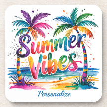 Summer Vibes Tropical Palm Tree Ozean Personalisie