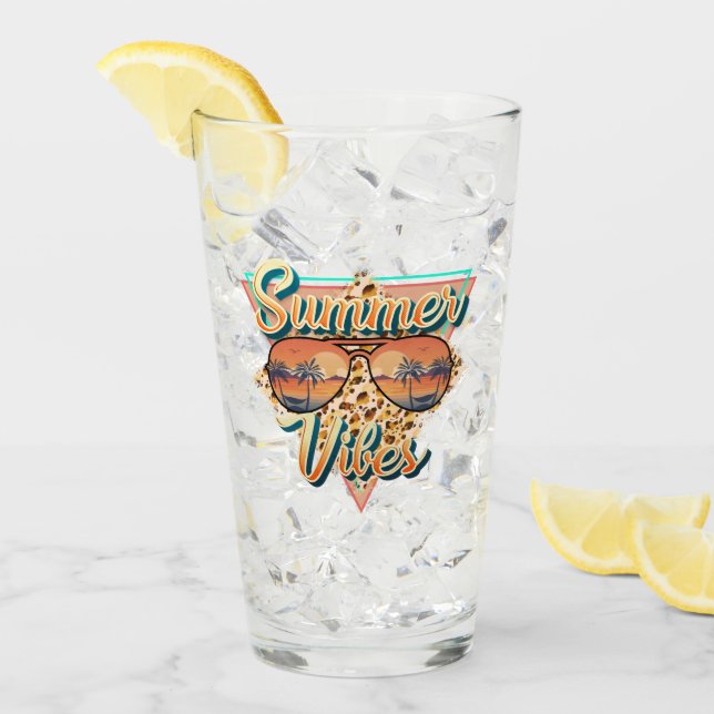 Summer Vibes | Vintage Sonnenbrille | Beach Sunset Glas (Vorderseite Ice)