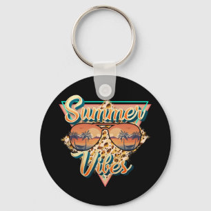 Summer Vibes Vintage Sonnenbrille Beach Sunset Schlüsselanhänger