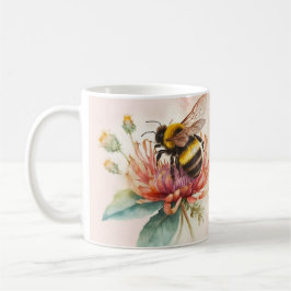 Summer Vibes Watercolor Hummeln Blume - Kaffeetasse