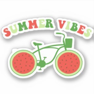 Summer Vibes Watermelon Cut Vinyl Stickers Aufkleber