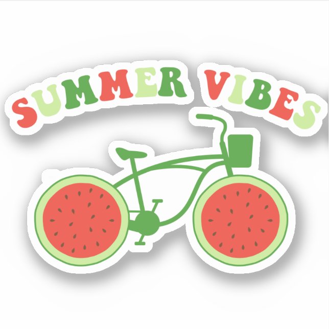 Summer Vibes Watermelon Cut Vinyl Stickers Aufkleber (Vorderseite)