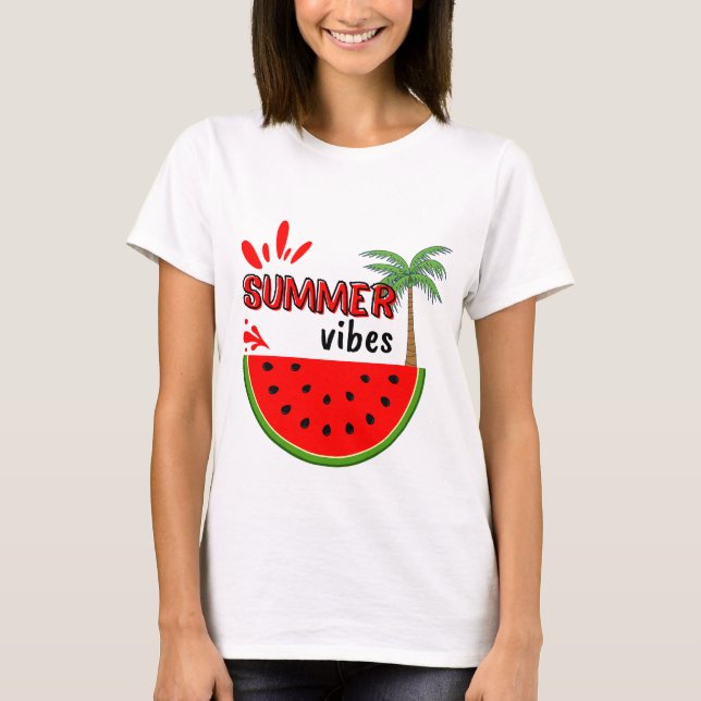 "Summer Vibes & Watermelon Slices - Sweet Season T T-Shirt (Vorderseite)