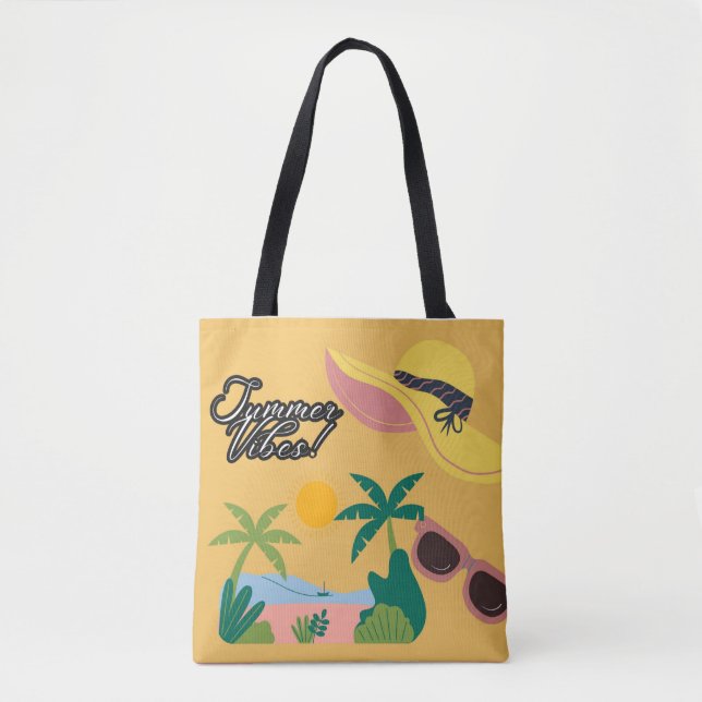 Summer Vibes Yellow Tote bag (Vorderseite)