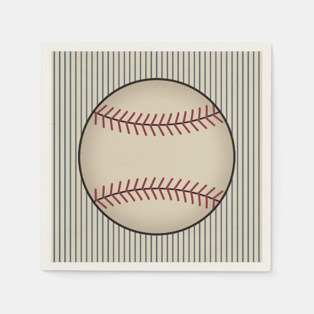 Summer Vintag Baseball Party Napkins Serviette (Vorderseite)