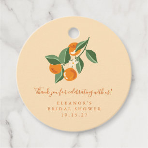 Summer Vintag Orange Boho Custom Brautparty Geschenkanhänger