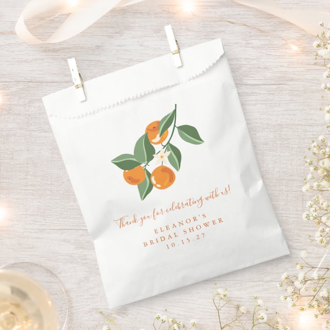 Summer Vintag Orange Boho Custom Brautparty Geschenktütchen (Ausgeschnitten)