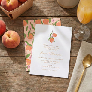 Summer Vintag Peach Frucht Boho Brautparty Einladung