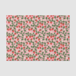 Summer Vintag Pink Strawberry Boho Brautparty Seidenpapier