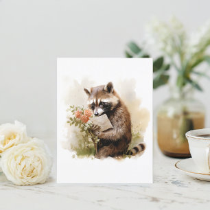 Summer Water Raccoon - Postkarte