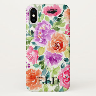 Summer Watercolor Floral Print iPhone X Fall Case-Mate iPhone Hülle