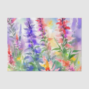 Summer Watercolor Salvia Blume Seidenpapier