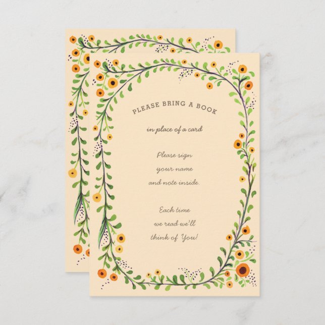 Summer Watercolor Sonnenblumen Wein Babybuchanfrag Einladung (Vorne/Hinten)