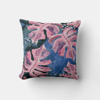 Summer Watercolor Tropical Grunge Pattern Kissen