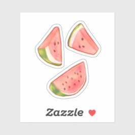 Summer Watercolor Watermelon Aufkleber