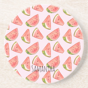 Summer Watercolor Watermelon Getränkeuntersetzer