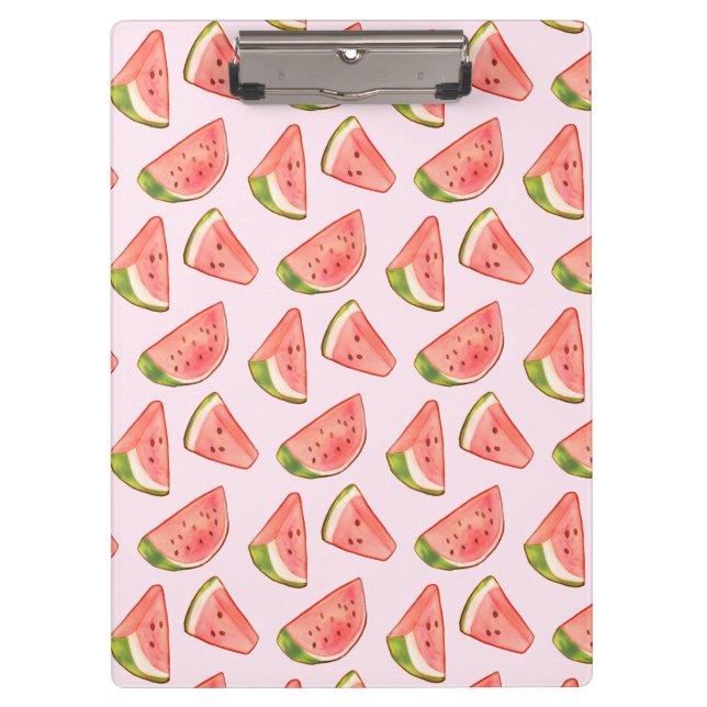 Summer Watercolor Watermelon Klemmbrett (Vorderseite)