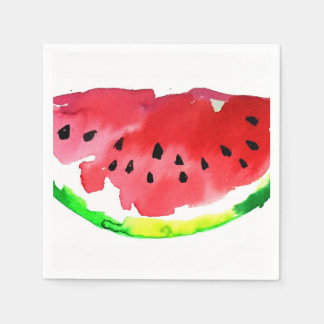 Summer Watercolor Watermelon Serviette