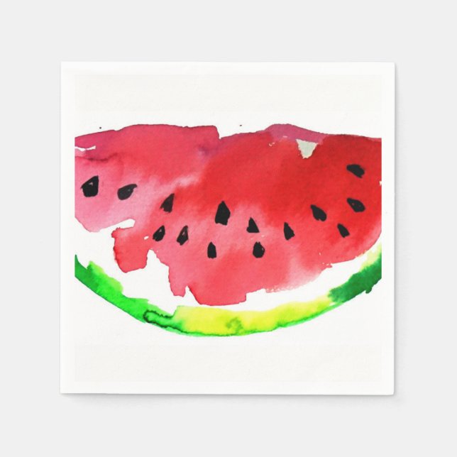 Summer Watercolor Watermelon Serviette (Vorderseite)