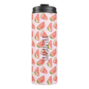 Summer Watercolor Watermelon Thermosbecher