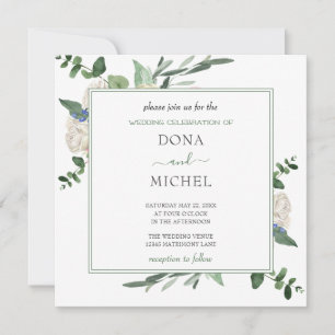 Summer Watercolor Wild Floral Wedding Einladung
