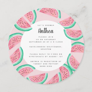 SUMMER WATERMELON BABY SHOWER INVITE EINLADUNG