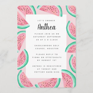 SUMMER WATERMELON BABY SHOWER INVITE EINLADUNG