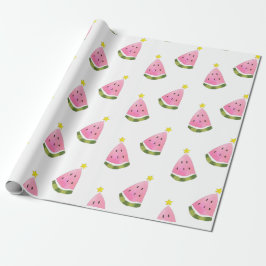 Summer Watermelon Christmas Xmas Tree Wrapping Geschenkpapier