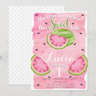 Summer Watermelon Geburtstagsparty Einladung